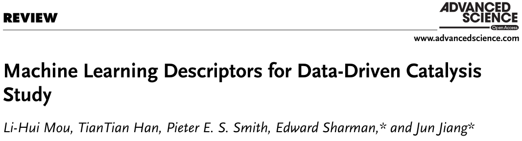【前沿速递】Adv_ Sci_:数据驱动催化研究的机器学习描述符 【前沿速递】Adv_ Sci_:数据驱动催化研究的机器学习描述符